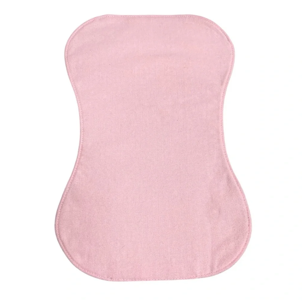 Hand Crafted Baby Burp Cloth Flannel Contoured Padded Fabric Quilted Reversible